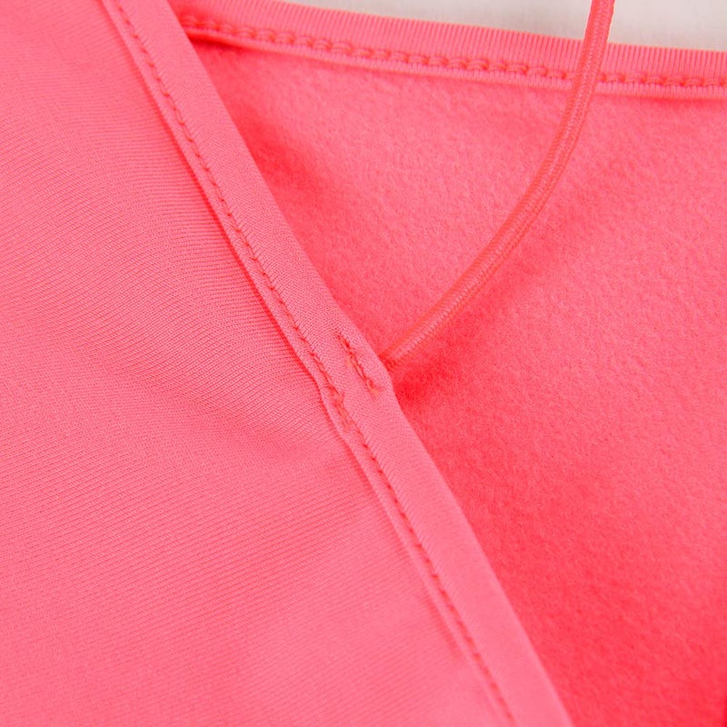 PRIMODA Women's Valentines Day Hot Pink Sexy Bodycon Dress Deep V-Neck Sleeveless Midi Club Dress (Hot Pink S) - Image 4